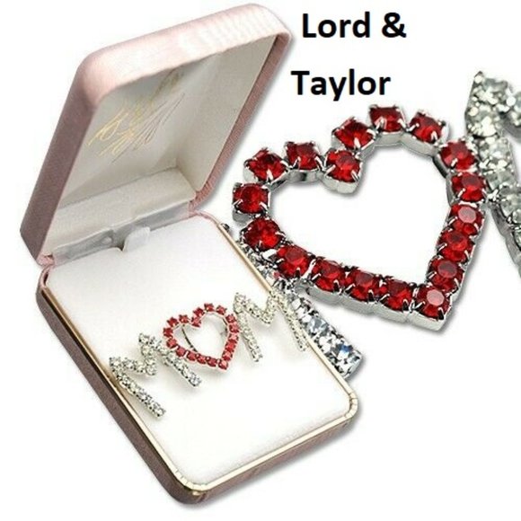 Lord & Taylor Jewelry - Mom ruby austrian crystal brooch MOTHERS DAY NWT